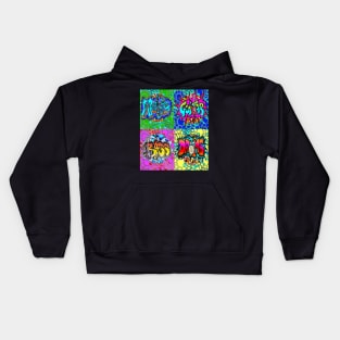 pop art graffiti music trendy splash Kids Hoodie